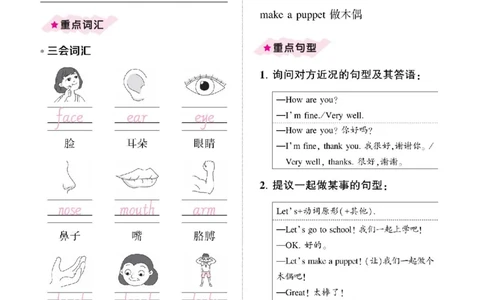 3年级上册（Unit1-6全套知识梳理）_26春四年级上下册人教版_四上英语合集人教版PEP英语四年级上册新教材（教学视频+课件+动画+音频+练习+教案）_17练习资料_《考点梳理手册》