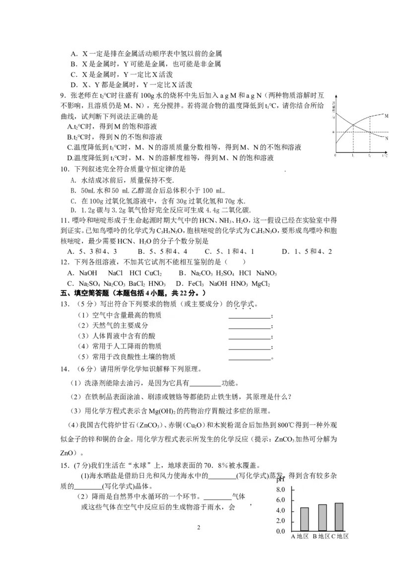 湖北省黄冈市2013届九年级3月调研考试化学试题_初中化学_01.人教版初中化学_01.初中化学课件PPT--教案--试题_初中化学全套_化学试题