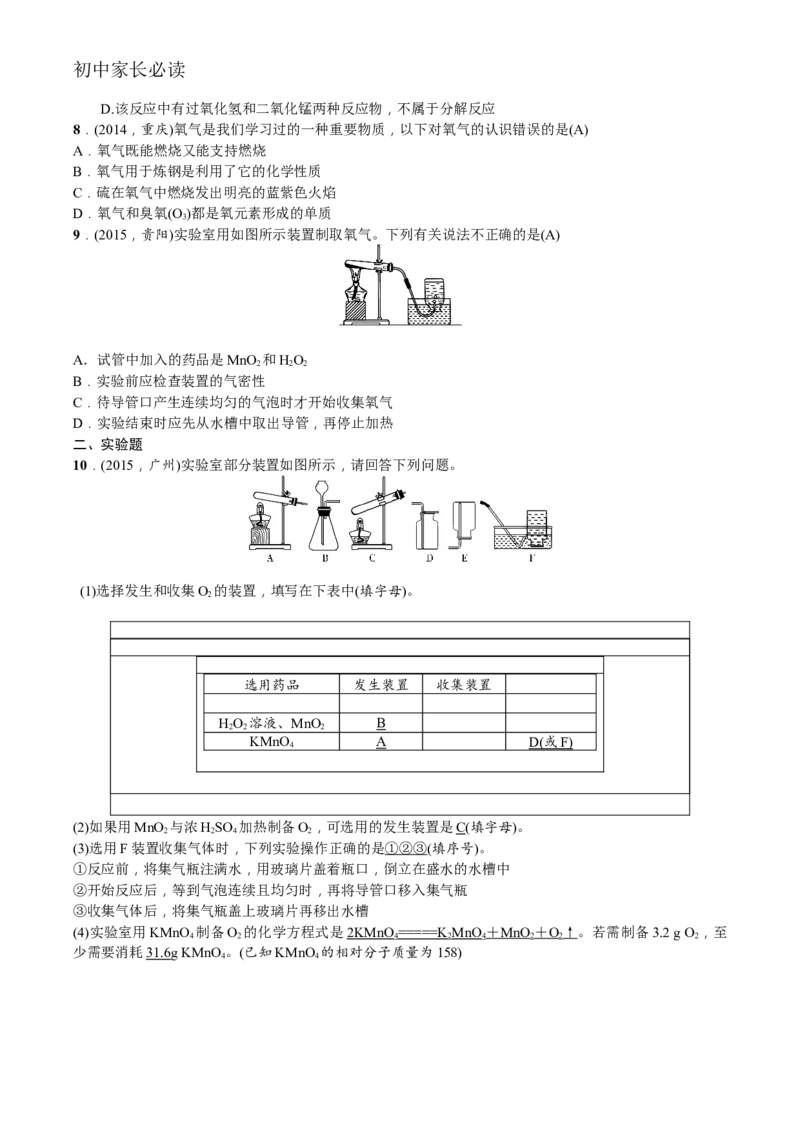 第1讲　空气、氧气_初中化学_01.人教版初中化学_10.初中化学知识点_初中最全化学知识点归纳总结