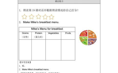 1022四年级英语(北京版)UNIT+SIX+MAY+I+TAKE+YOUR+ORDER+？(1)-4课后练习_26春四年级上下册人教版_四上英语合集人教版PEP英语四年级上册新教材（教学视频+课件+动画+音频+练习+教案）