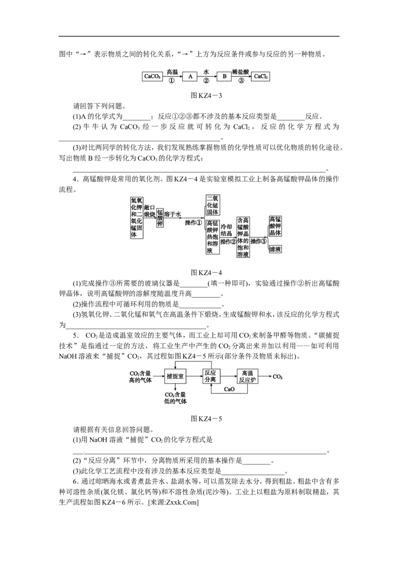 题型突破(四)　工艺流程题_初中化学_01.人教版初中化学_07.初中化学中考总复习_2017-2018人教版初中化学专题复习题型突破