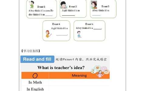 19Unit6WhatsubjectsdotheyhavethismorningPartC_国家课_学习任务单_26春四年级上下册人教版_四上英语合集人教版PEP英语四年级上册新教材（教学视频+课件+动画+音频+练习+教案）_17练习资料