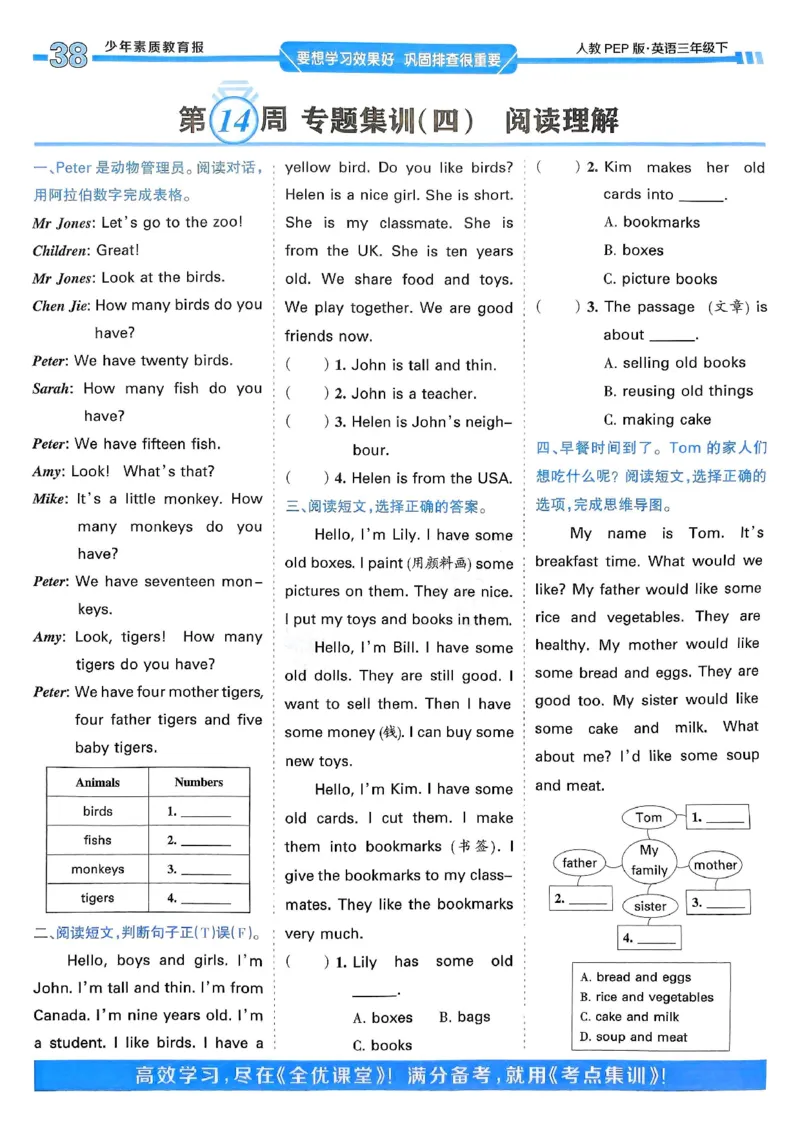 25春周末基础复习人教英语3下_26春四年级上下册人教版_四上英语合集人教版PEP英语四年级上册新教材（教学视频+课件+动画+音频+练习+教案）_17练习资料_《周末基础复习》25春_PEP版