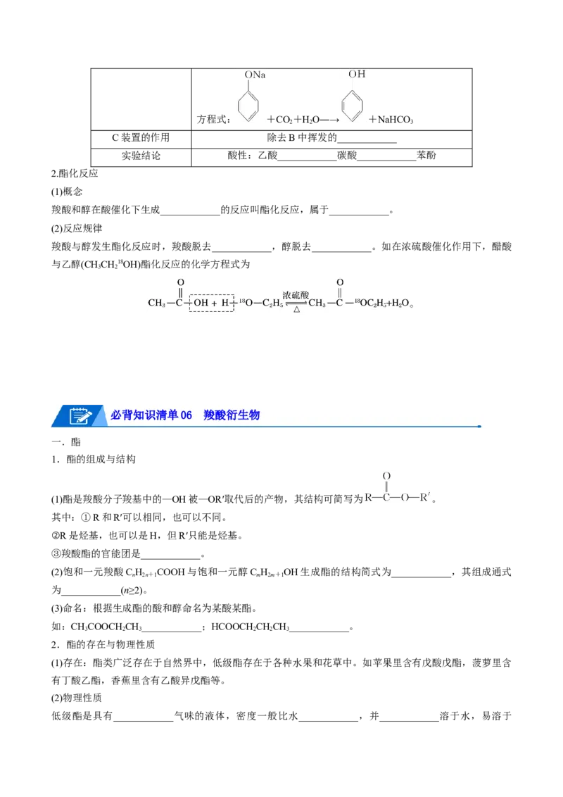 第三章烃的衍生物速记清单-（人教版2019选择性必修3）（学生版）_高化_595801221724高中化学新人教版选择性必修一二三电子版教案PPT课件高中试卷_选择性必修3册（人教版）_知识清单