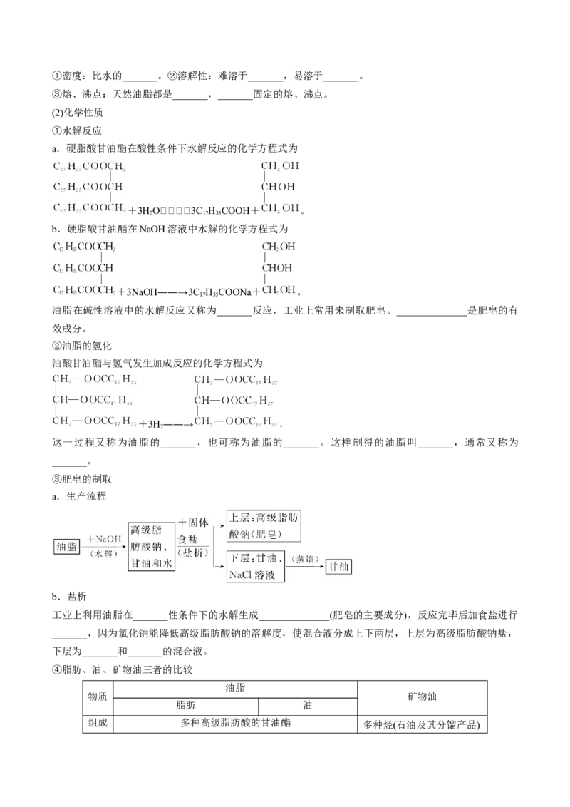 第三章烃的衍生物速记清单-（人教版2019选择性必修3）（学生版）_高化_595801221724高中化学新人教版选择性必修一二三电子版教案PPT课件高中试卷_选择性必修3册（人教版）_知识清单