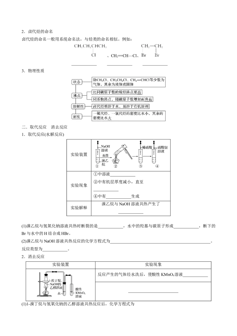 第三章烃的衍生物速记清单-（人教版2019选择性必修3）（学生版）_高化_595801221724高中化学新人教版选择性必修一二三电子版教案PPT课件高中试卷_选择性必修3册（人教版）_知识清单