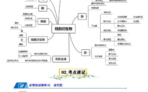 第三章烃的衍生物速记清单-（人教版2019选择性必修3）（学生版）_高化_595801221724高中化学新人教版选择性必修一二三电子版教案PPT课件高中试卷_选择性必修3册（人教版）_知识清单
