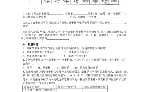 课题3离子教学案_初中化学_01.人教版初中化学_01.初中化学课件PPT--教案--试题_初中化学全套_化学教案_化学：人教版九年级上册导学案（3套33份）