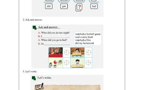 12Unit6AnUnusualDayPartB_国家课_学习任务单_26春四年级上下册人教版_四上英语合集人教版PEP英语四年级上册新教材（教学视频+课件+动画+音频+练习+教案）_17练习资料_《小学英语》