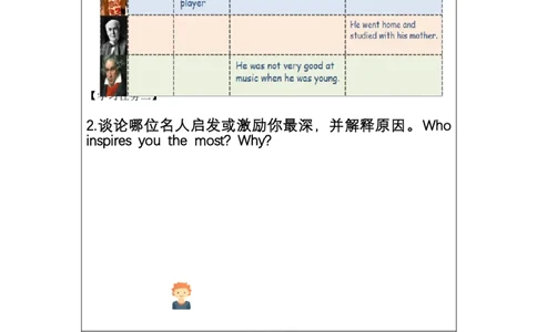 1120六年级英语(人教版)Unit+5+Famous+People(第六课时)-3学习任务单_26春四年级上下册人教版_四上英语合集人教版PEP英语四年级上册新教材（教学视频+课件+动画+音频+练习+教案）