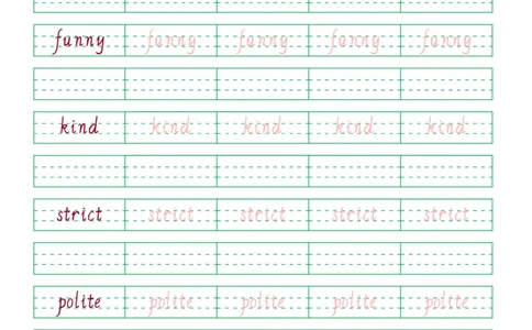 01.PEP小学英语五年级上册第一单元_26春四年级上下册人教版_四上英语合集人教版PEP英语四年级上册新教材（教学视频+课件+动画+音频+练习+教案）_17练习资料_《英语字帖》_3-6上册