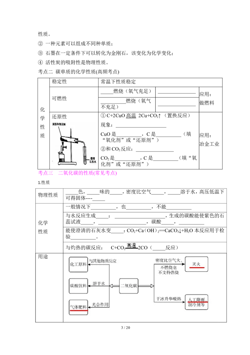 狙击中考之化学总复习：第六单元碳和碳的氧化物_初中化学_01.人教版初中化学_07.初中化学中考总复习_狙击中考之化学总复习