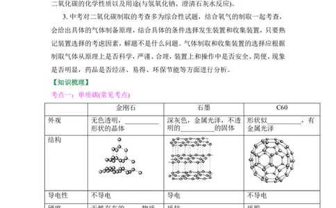 狙击中考之化学总复习：第六单元碳和碳的氧化物_初中化学_01.人教版初中化学_07.初中化学中考总复习_狙击中考之化学总复习