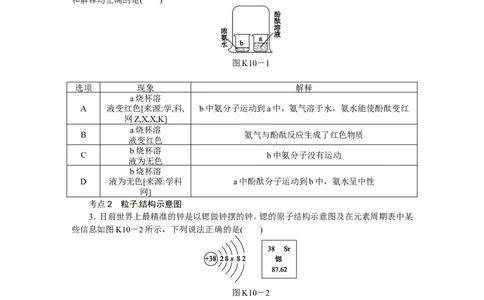 第10课时　粒子构成物质　物质的多样性_初中化学_01.人教版初中化学_07.初中化学中考总复习_2017-2018人教版初中化学专题复习题型突破