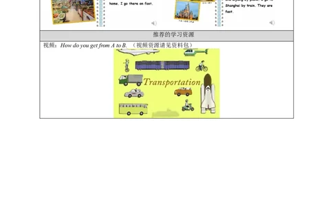 1013四年级英语(人教版)Unit+3+Transportation(第三课时)-3任务单_26春四年级上下册人教版_四上英语合集人教版PEP英语四年级上册新教材（教学视频+课件+动画+音频+练习+教案）