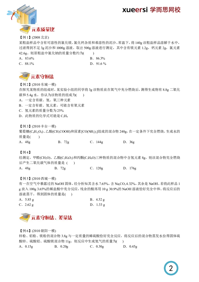 选择压轴题_初中化学_01.人教版初中化学_03.初中化学专项视频_[5761-4]2012北京中考最后冲刺必学（化学）_第1讲选择压轴题