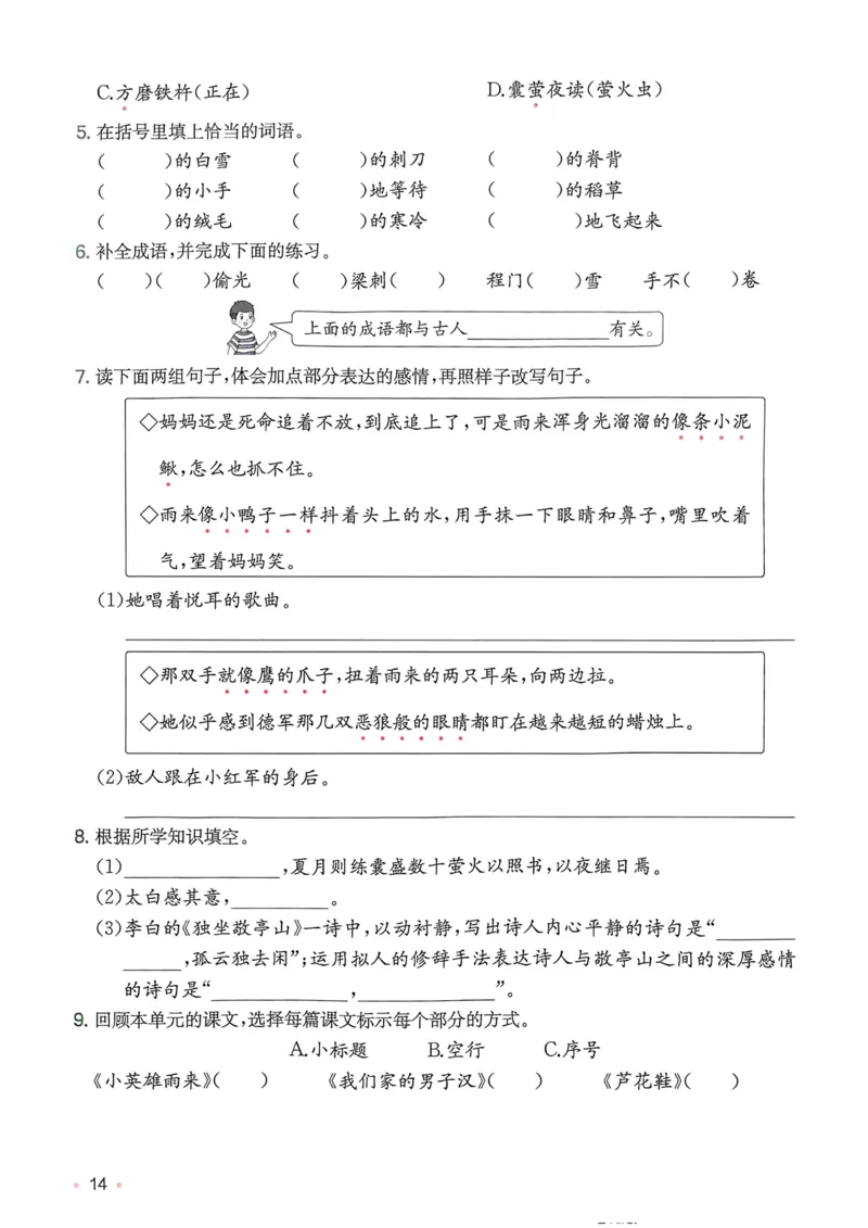 2025版一本4升5预备五年级语文复习巩固册_小学资料合集_2025版小学《一本预习衔接》1-6年级语文数学英语_一本预备五年级语数英25年