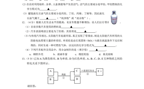 山东省东明县2012-2013年第一学期期末考试九年级化学试题_初中化学_01.人教版初中化学_01.初中化学课件PPT--教案--试题_初中化学全套_化学试题