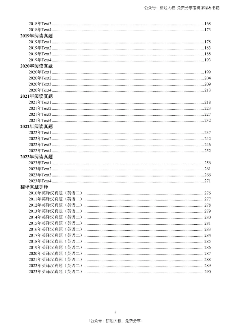 英语二2010-2023手译本纯题_考研_英语_00.手译本_《英语阅读＆翻译手译本》2000-2023_03.英语二2010-2023
