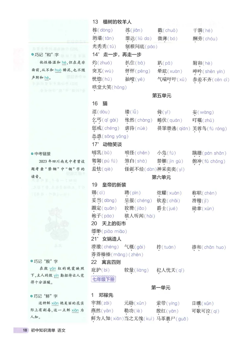 2025版53初中知识清单语文_初中全科《53初中知识清单》2025版