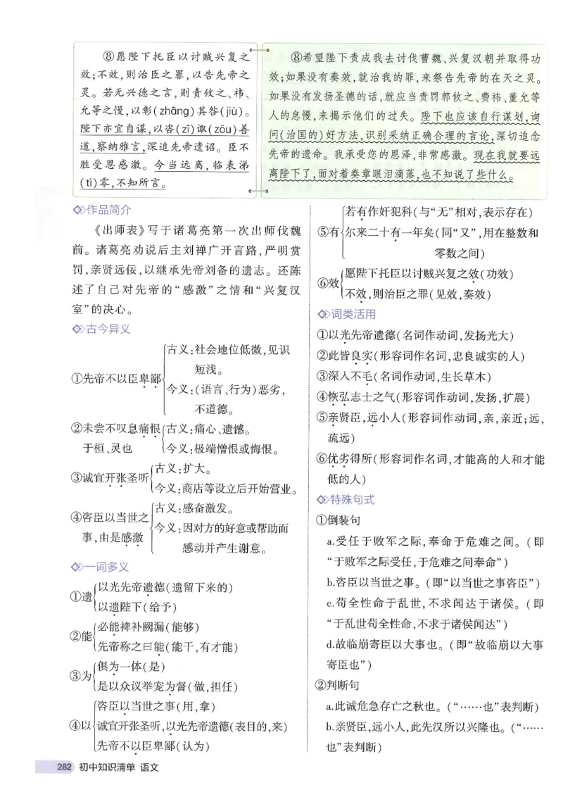 2025版53初中知识清单语文_初中全科《53初中知识清单》2025版