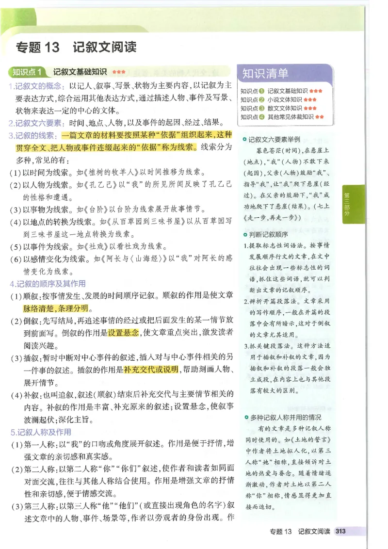 2025版53初中知识清单语文_初中全科《53初中知识清单》2025版