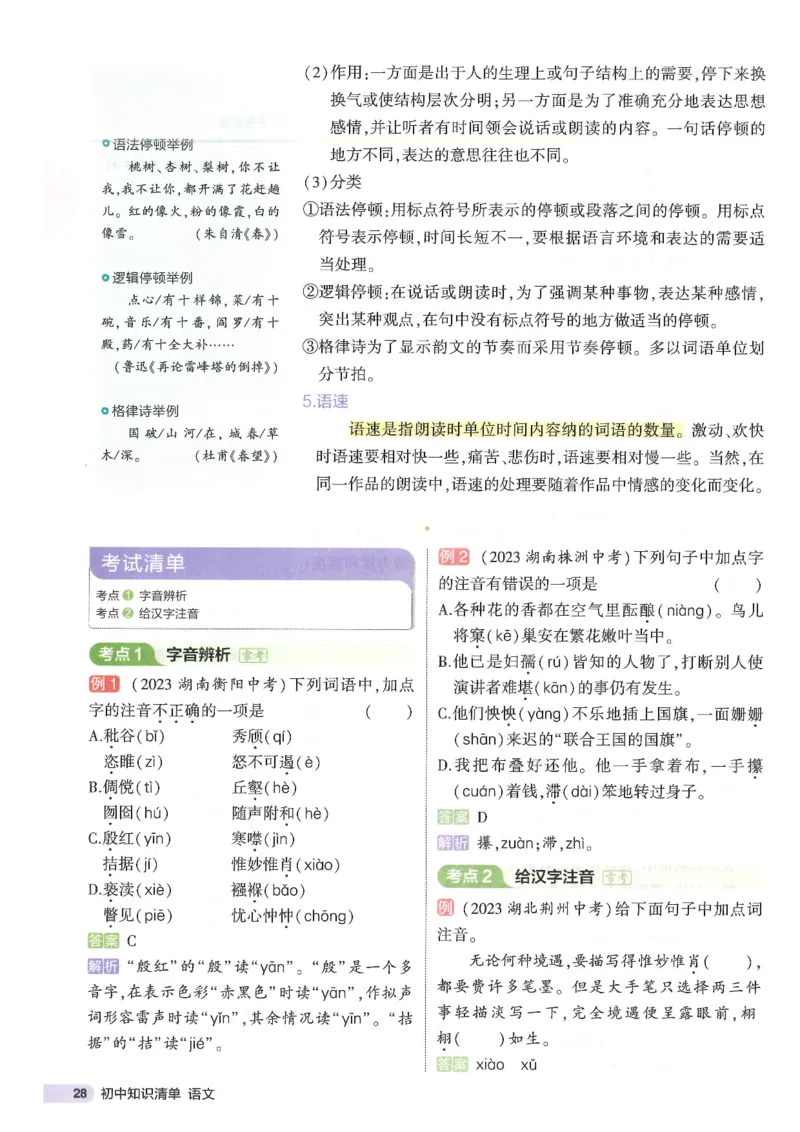 2025版53初中知识清单语文_初中全科《53初中知识清单》2025版