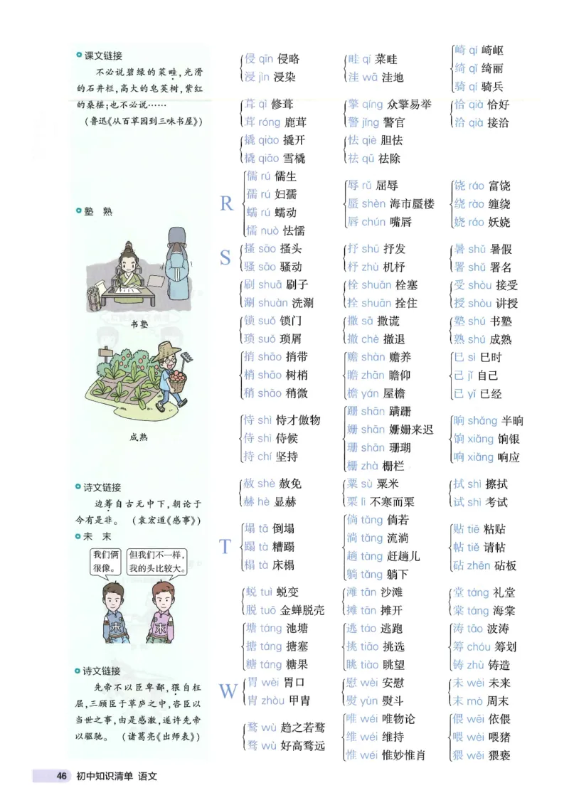 2025版53初中知识清单语文_初中全科《53初中知识清单》2025版