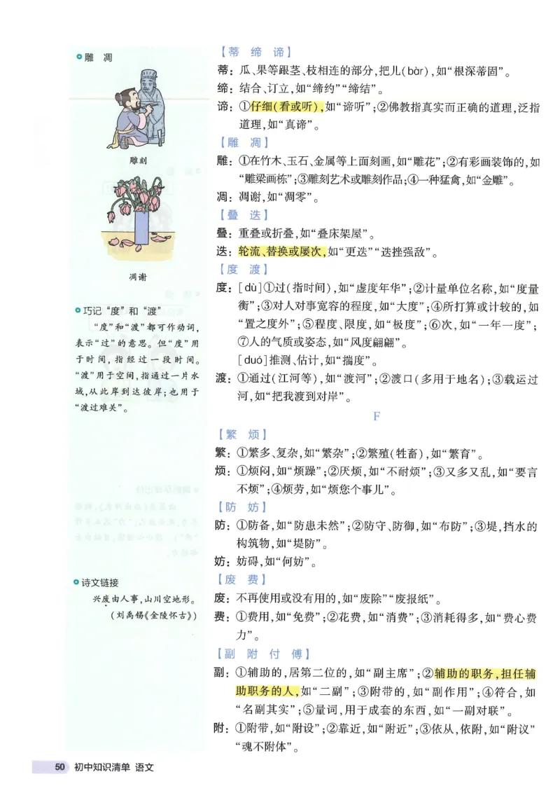 2025版53初中知识清单语文_初中全科《53初中知识清单》2025版