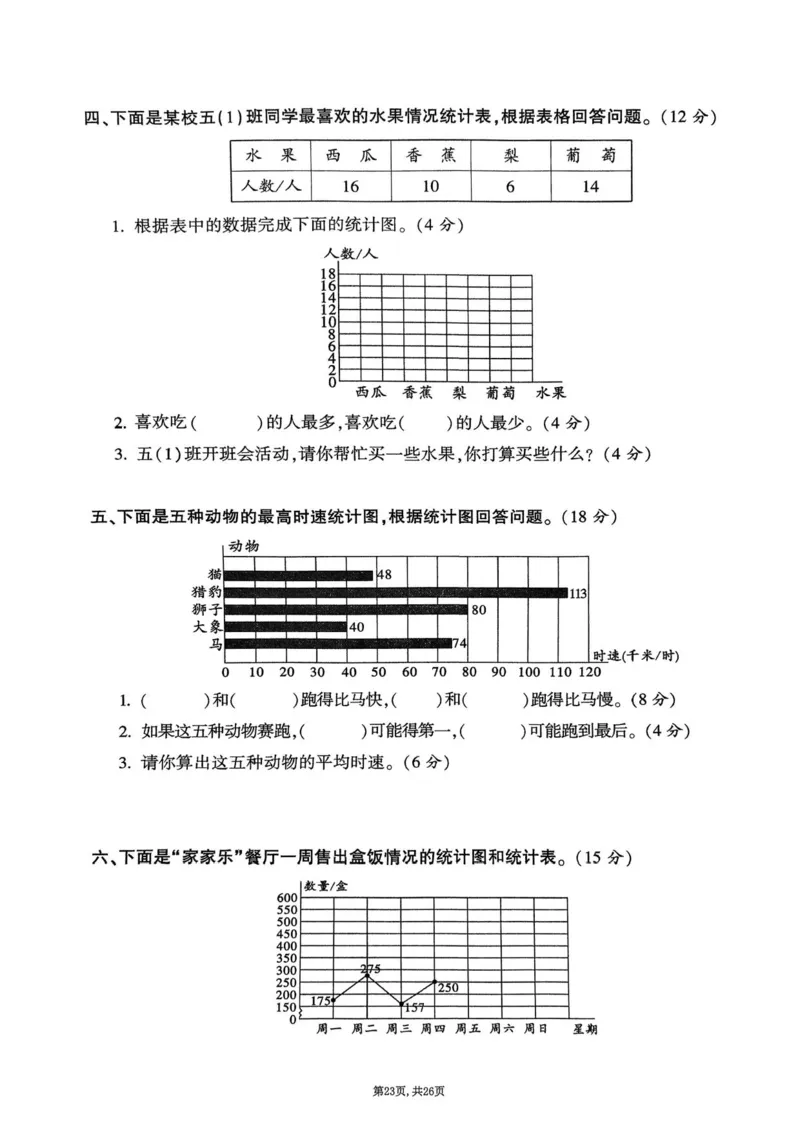 2025年春四下数学（1-6单元拔尖卷）北师大版(1)_小学资料合集_25春1-6年级数学拔尖卷北师版