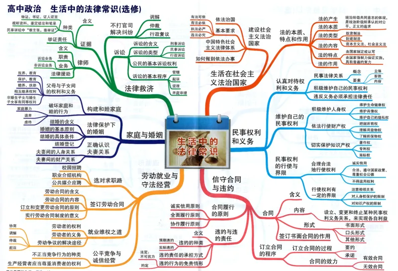 高中政治-思维导图（48图）_高中全科学习导图全套_（赠送）小学、初中、高中全科九门精品思维导图（621图）-可下载打印）