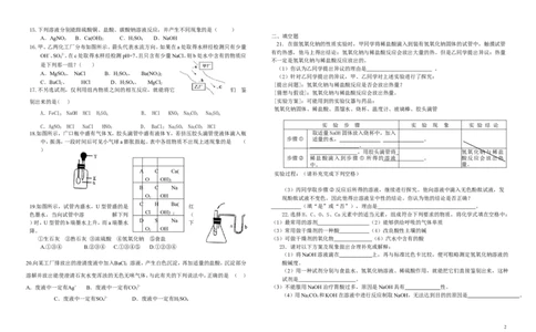 初中化学试题：常见的酸和碱单元测试题及答案[1]_初中化学_01.人教版初中化学_01.初中化学课件PPT--教案--试题_初中化学&mdash;课件&mdash;教案&mdash;试题-推荐_9年级下课件教案试题_9年级下试题