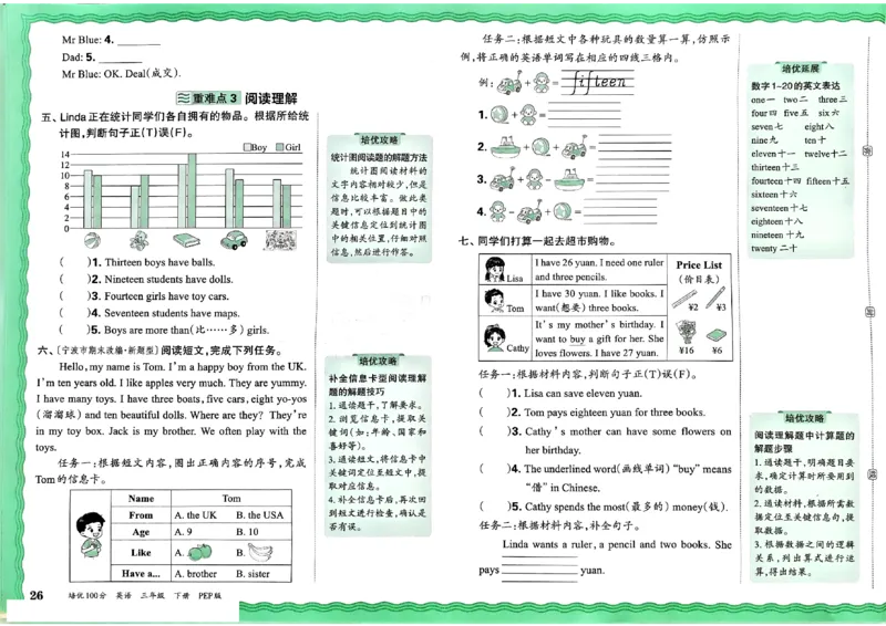 2025春王朝霞培优100分英语人教版三年级下册_26春四年级上下册人教版_四上英语合集人教版PEP英语四年级上册新教材（教学视频+课件+动画+音频+练习+教案）_17练习资料