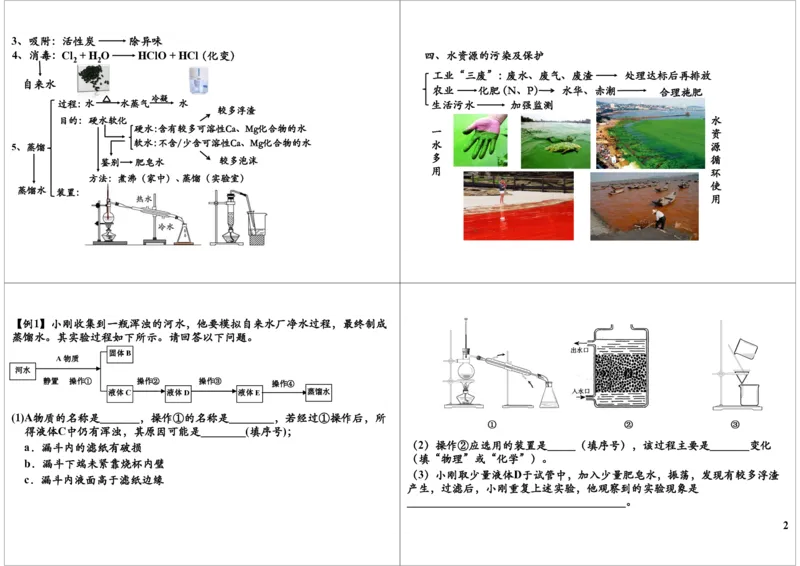 自然界的水-电解水实验及水的净化重难点梳理及常考题型_初中化学_01.人教版初中化学_02.初中化学教学视频_2.初中化学--教学视频--带讲义_新初三化学年卡菁英班（全国人教版）