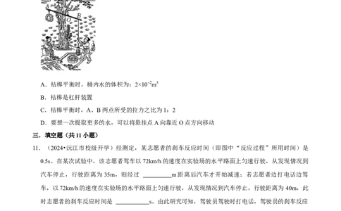 2025年中考物理复习难题速递之力学相关计算_02中考总复习（2026版更新中）_04-物理-中考总复习_2025年中考复习资料_2025年中考物理复习难题速递