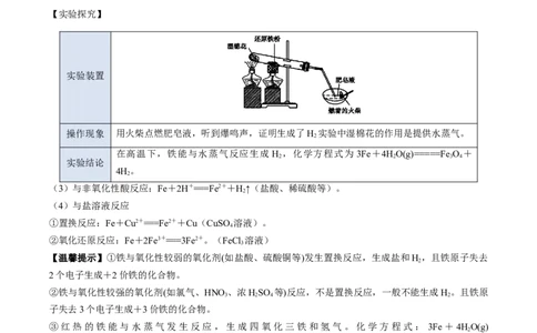 第三章铁金属材料（单元知识清单）-（人教版2019必修第一册）_高化_595801221724高中化学新人教版选择性必修一二三电子版教案PPT课件高中试卷_必修一册（人教版）_知识清单