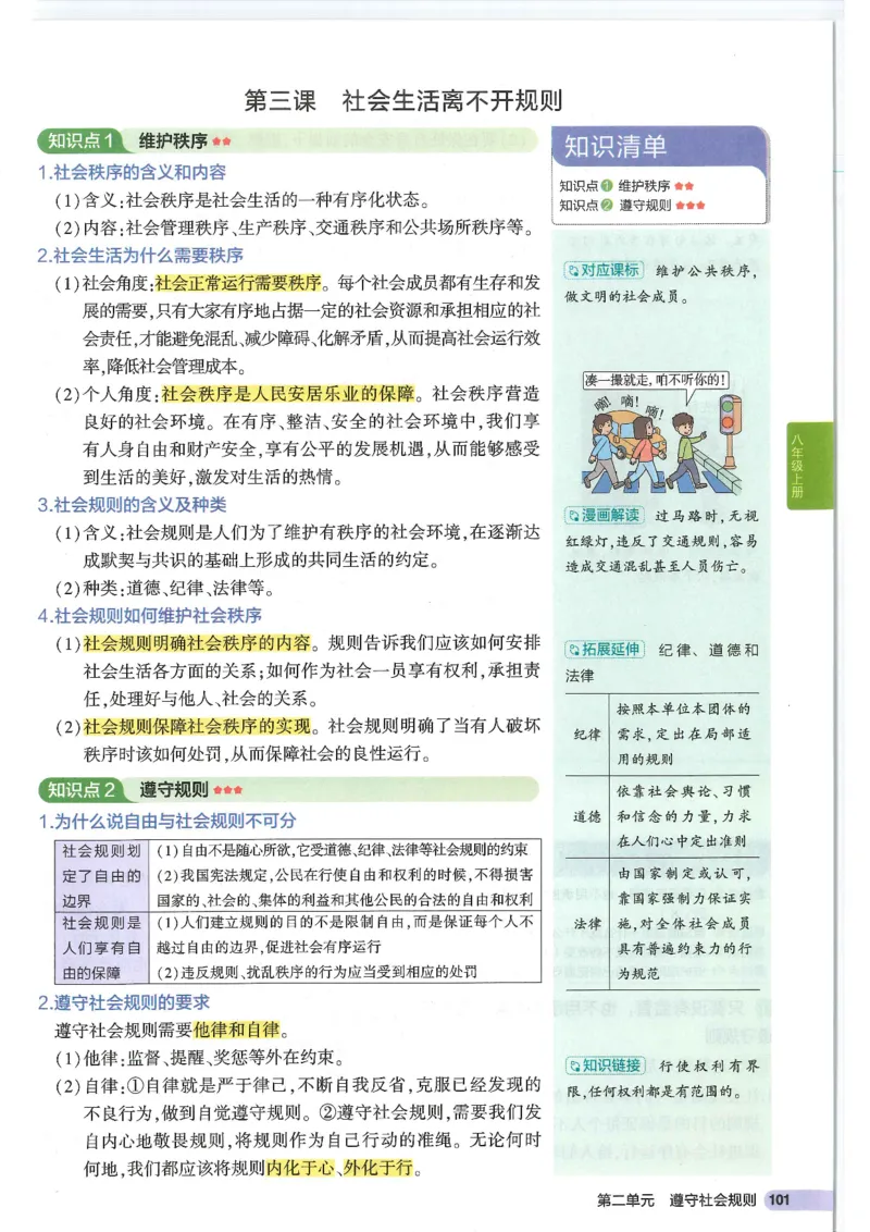 2025版《53初中知识清单》-道法_初中全科《53初中知识清单》2025版