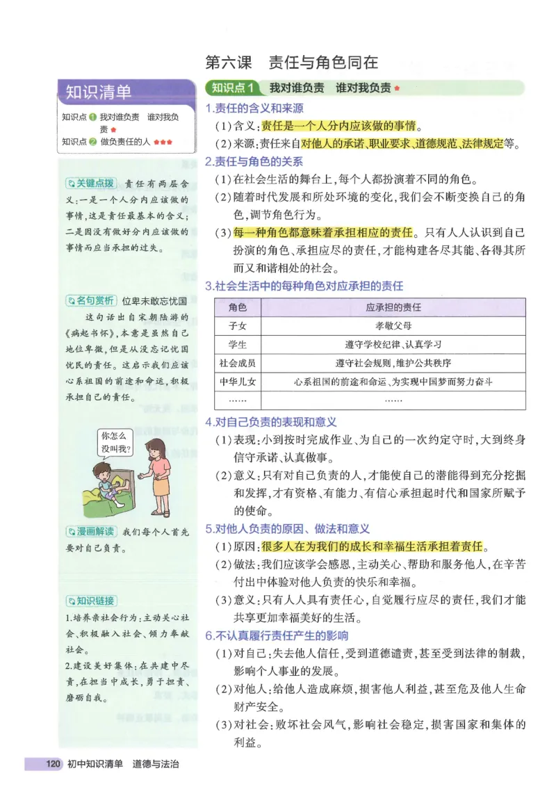 2025版《53初中知识清单》-道法_初中全科《53初中知识清单》2025版