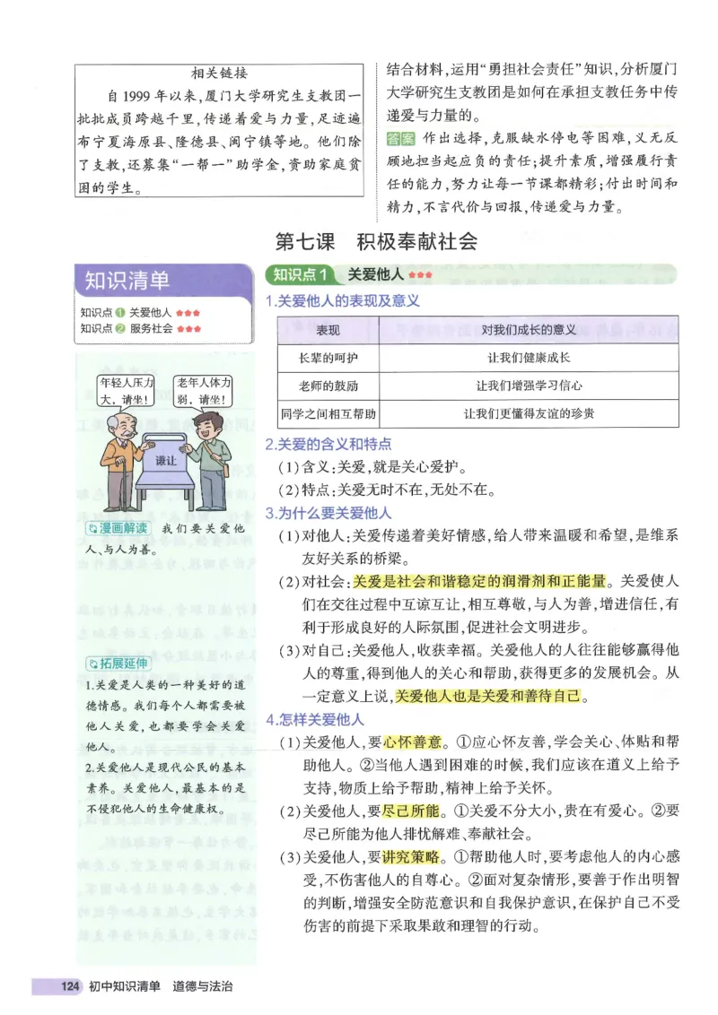 2025版《53初中知识清单》-道法_初中全科《53初中知识清单》2025版