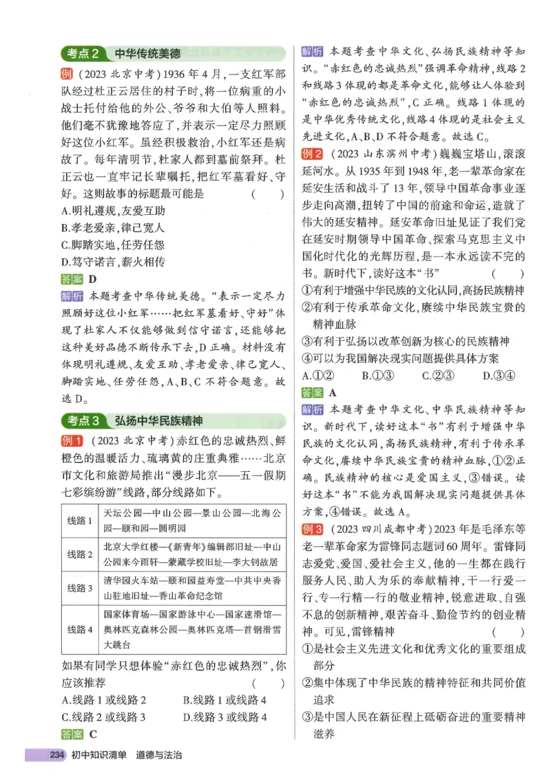 2025版《53初中知识清单》-道法_初中全科《53初中知识清单》2025版