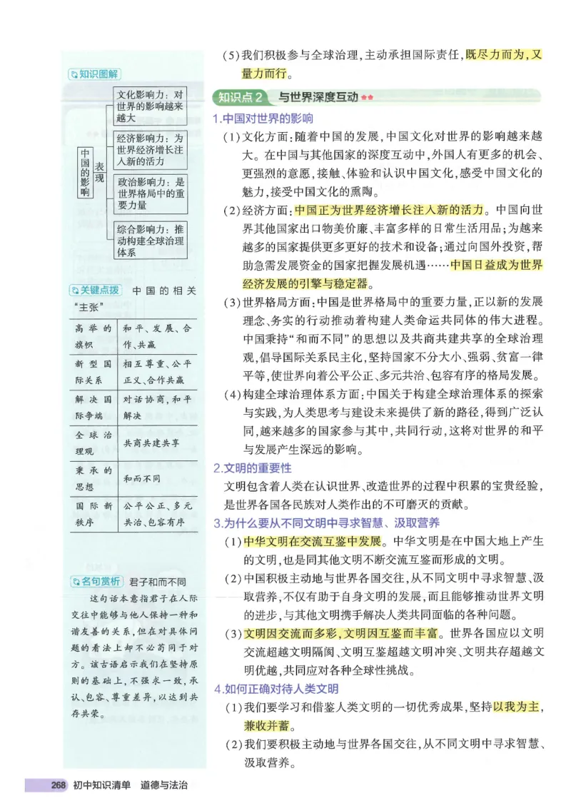 2025版《53初中知识清单》-道法_初中全科《53初中知识清单》2025版