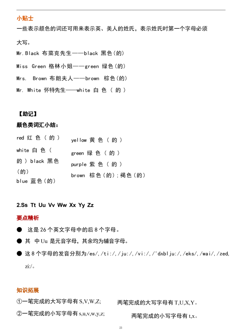 1_24秋《初中各科知识点梳理》_初中英语《知识梳理》7-9年级上下册_重点知识_人教版初中英语_上册_七上_StarterUnits1-3
