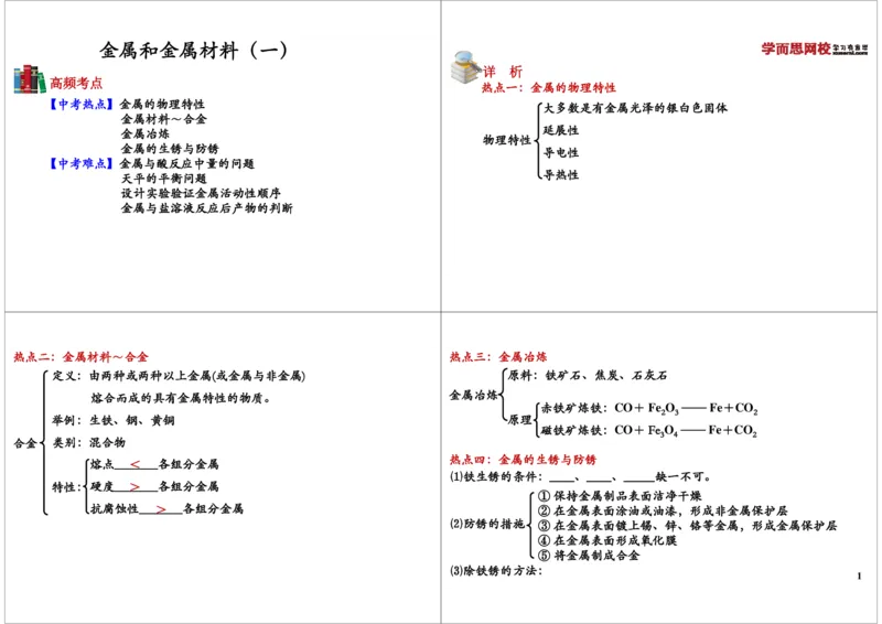 金属和金属材料（一）_初中化学_01.人教版初中化学_02.初中化学教学视频_2.初中化学--教学视频--带讲义_初三化学年卡55讲_[第15讲]元素化合物之金属和金属材料