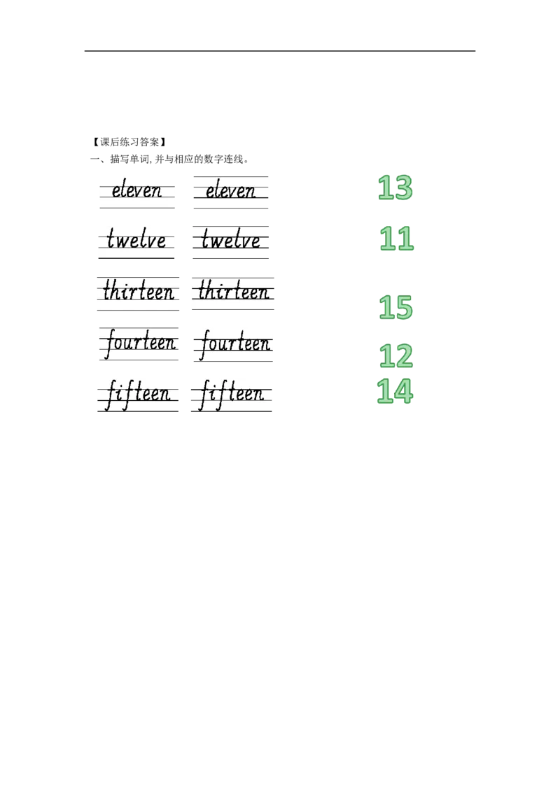 0922二年级英语(北京版)UNIT+THREE+WHAT'S+YOUR+NUMBER+(1)-4课后练习_26春四年级上下册人教版_四上英语合集人教版PEP英语四年级上册新教材（教学视频+课件+动画+音频+练习+教案）