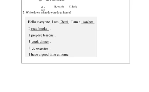 2Lesson8TVandPhone_课后练习_26春四年级上下册人教版_四上英语合集人教版PEP英语四年级上册新教材（教学视频+课件+动画+音频+练习+教案）_17练习资料_《小学英语》