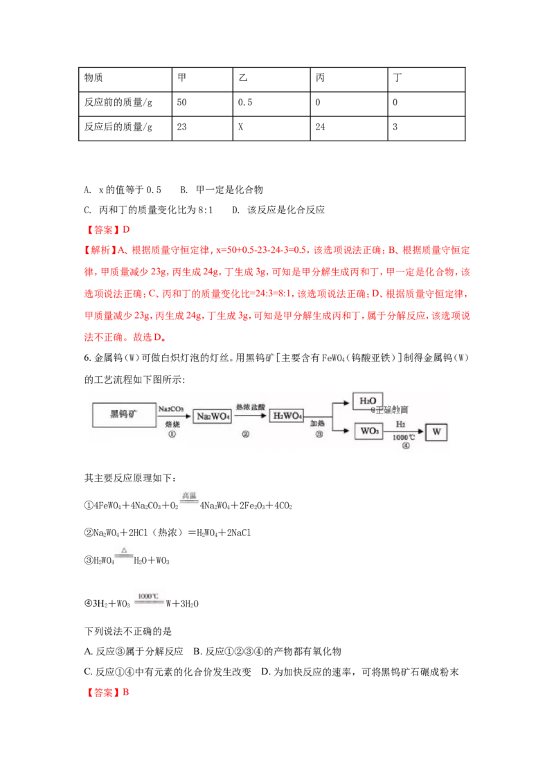 湖北黄冈市2018年中考化学试题（word版含解析）_初中化学_01.人教版初中化学_06.初中化学中考真题