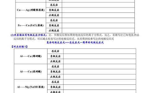 课时6.2.1化学反应与电能-2020-2021学年高一化学必修第二册精品讲义（新教材人教版）_高化_2025春-人教版高中化学_02新版高中化学必修二_7.精品讲义