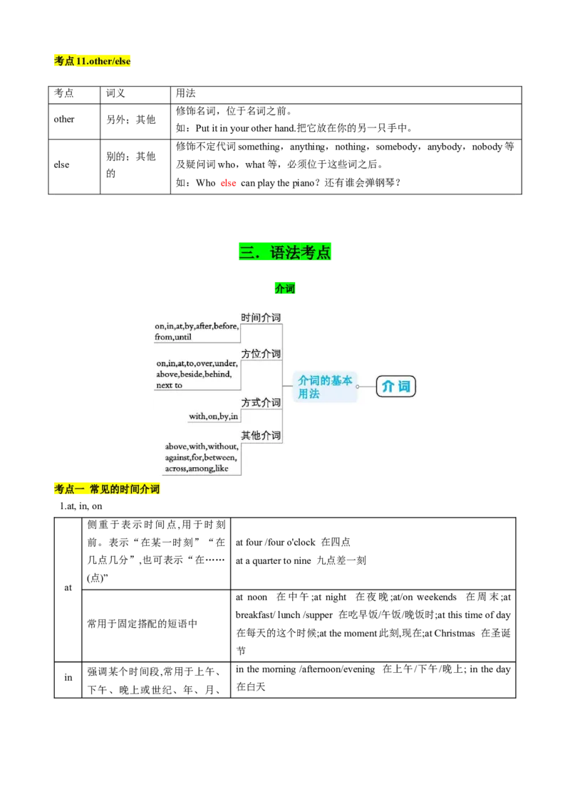 专题04考点拓展4&介词、Therebe句型&写作指导（家庭生活）（解析版）_七下外研版2026英语_2026春版本一_新外研英语7下_2025春外研七下：自学包_2025春外研七下：寒假讲义Word