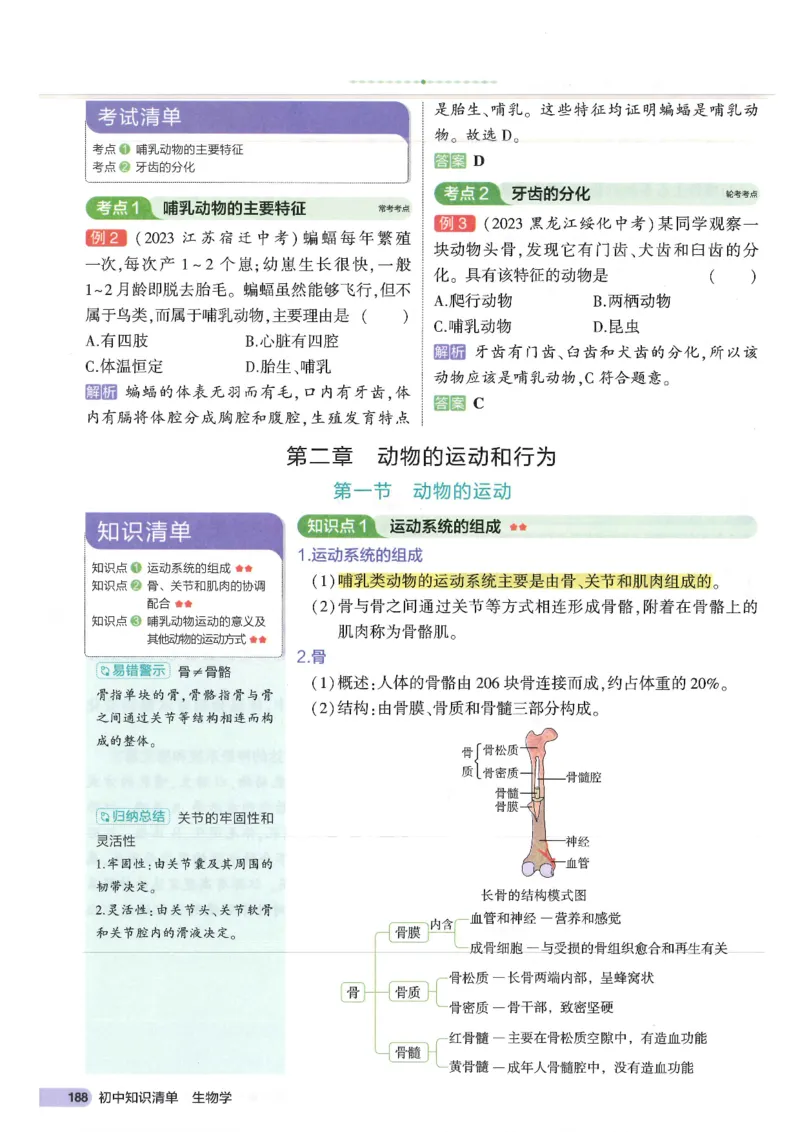2025版《53初中知识清单》-生物_初中全科《53初中知识清单》2025版