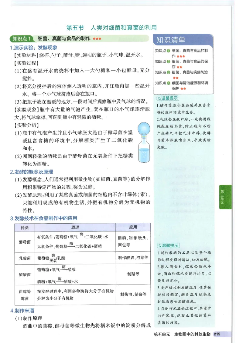 2025版《53初中知识清单》-生物_初中全科《53初中知识清单》2025版